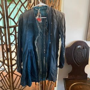 Linen blend duster/blouse